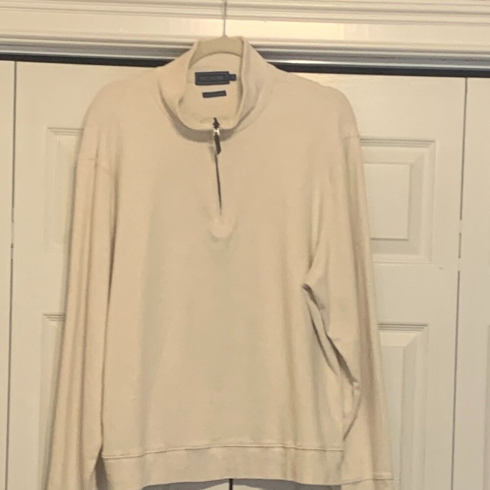 Biltmore cream colored Men's pullover quarter zip XL